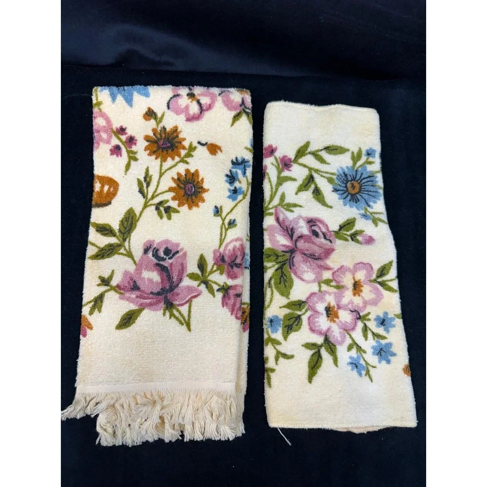 Martex Vintage Towel Set 3 Piece Floral Grandma GrannyCore Cottage Core Bathroom